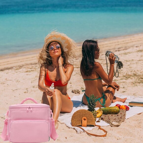 Insulated Lunch Bag for Adult/Women/Men, Reusable Large Lunch Box Cooler Soft Le - Picture 7 of 7